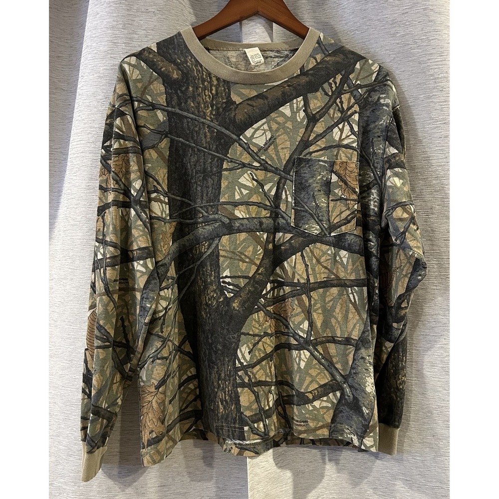 Vintage SKYLINE CAMO Apparition Camo Long Sleeve Size Large USA